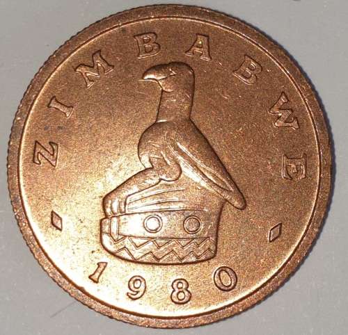 1980 - 1 CENT COIN - ZIMBABWE - (Bronze)